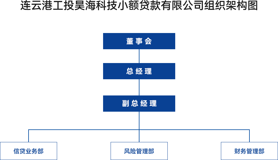 金融板塊-連云港工投昊?？萍夹☆~貸款有限公司組織架構(gòu)圖